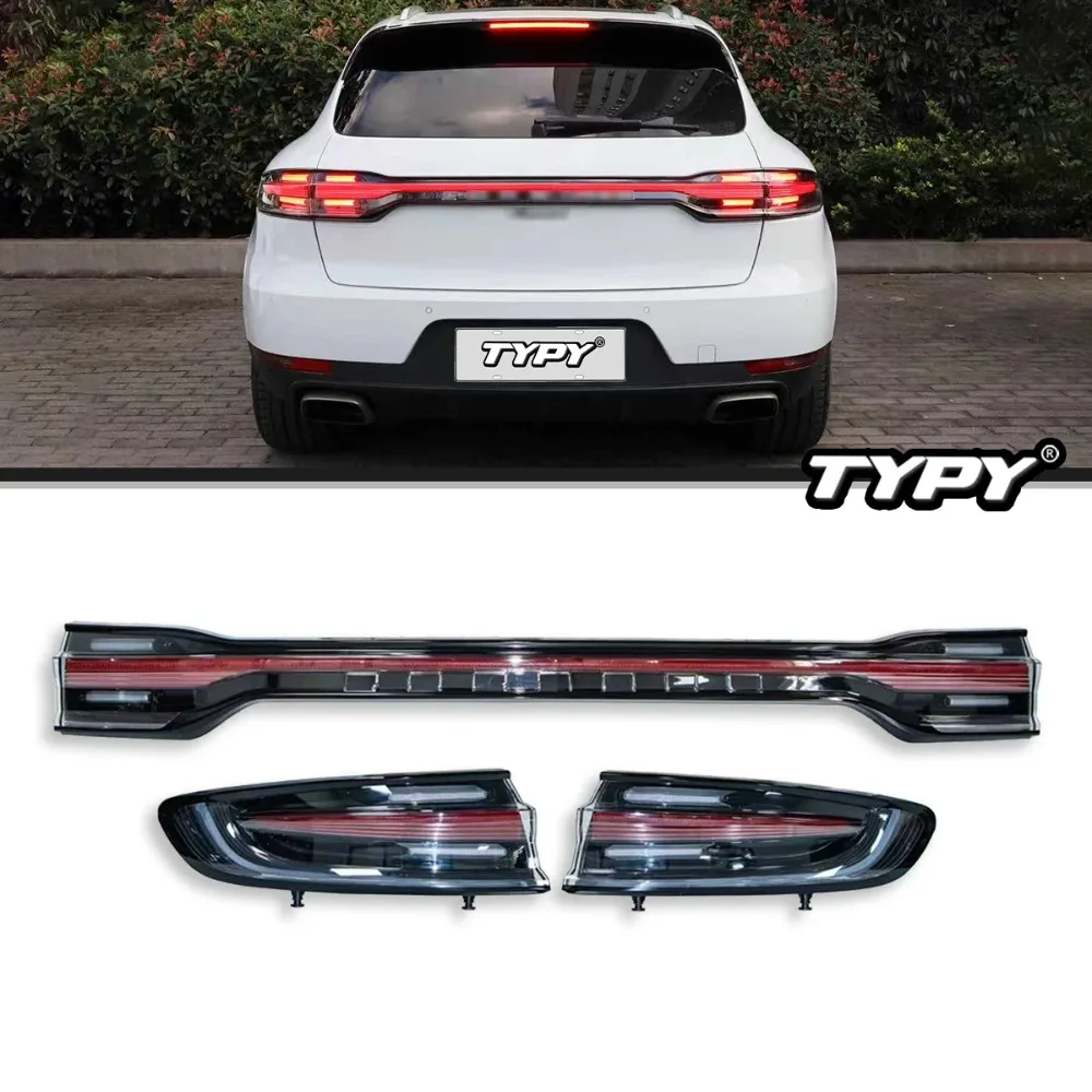 

Автомобильные фары для Porsche Macan, задний фонарь 2014-2017, обновление, модифицированный для нового DRL, динамический указатель поворота, светодиодный задний фонарь, автоаксессуары