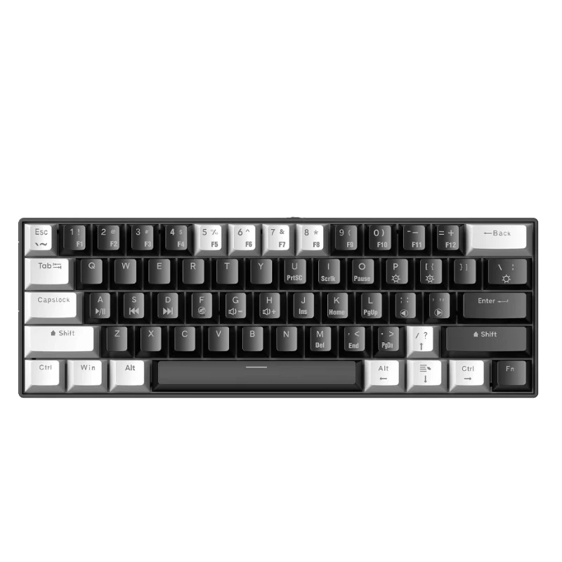 

Mini 61 Keys 60% Ergonomic Wired 60% Gamer Gaming Mechanical Keyboard English Blue Switch