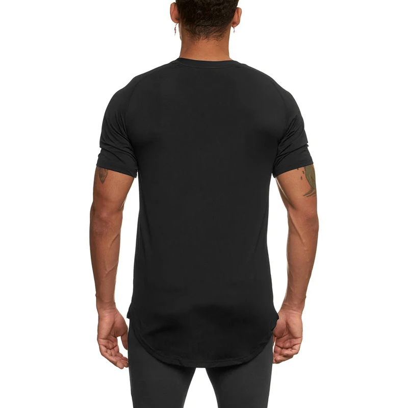Camicie elasticizzate attillate a maniche corte casual da uomo Palestra Bodybuilding Fitness Corsa T-shirt sportive Traspirante Top con scollo a V ad asciugatura rapida