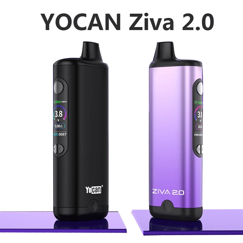 Batería recargable original Yocan Ziva 2.0 de 650 mAh, 1,8 V-4,2 V, tipo de dispositivo: batería de cartucho 510 oculta, kit de cigarrillo electrónico