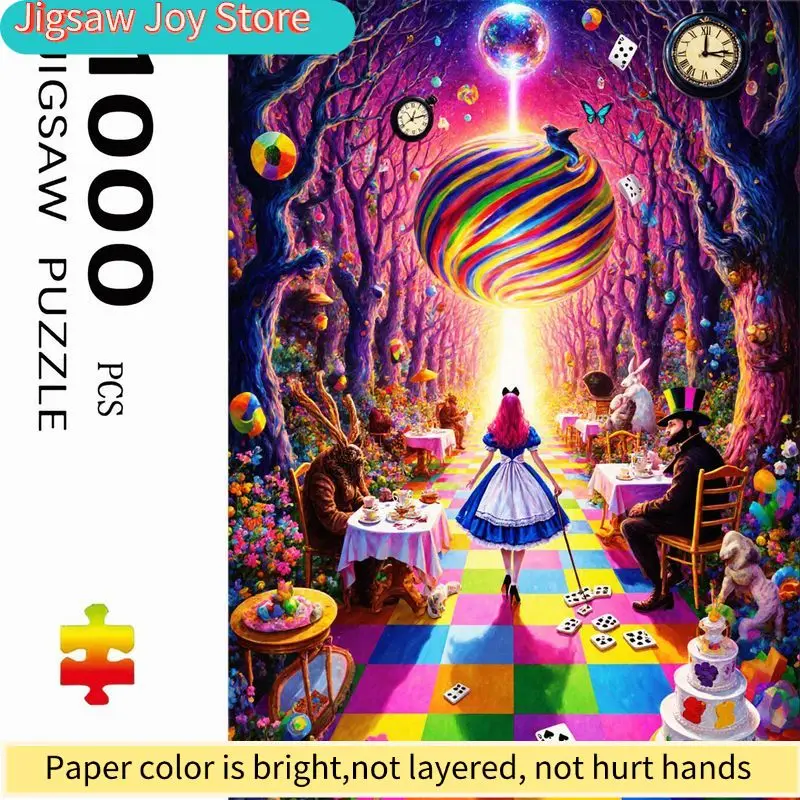 Disney  Alice in Wonderland Fantasy Jigsaw Puzzle, 50×70cm, Featuring Classic Characters and Magical Elements - Challenging La