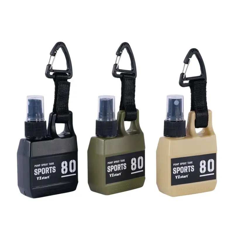 80ml Atomizer Bottle Portable Pump Spray Bottle with Carabiner Alcohol Perfume Refillable Multifunctional Camping Supplies view 2