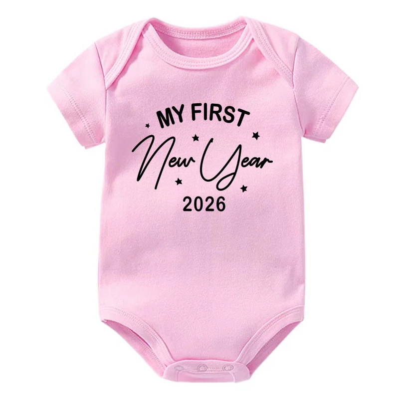 بلدي أول السنة الجديدة 2026 الوليد الطفل السروال القصير قصيرة الأكمام الرضع حللا مرحبا 2026 حفلة طفل الفتيان الفتيات السنة الجديدة روبا الملابس #5