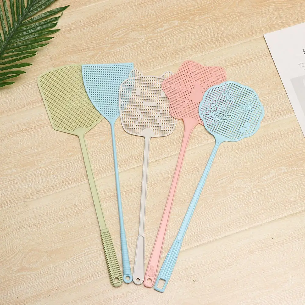 1PC Fly Swatter Insect Killer Mosquito Wasp Long Handle Pest Bat Tool Summer Plastic Insect Mosquito Killer Tool Random Color