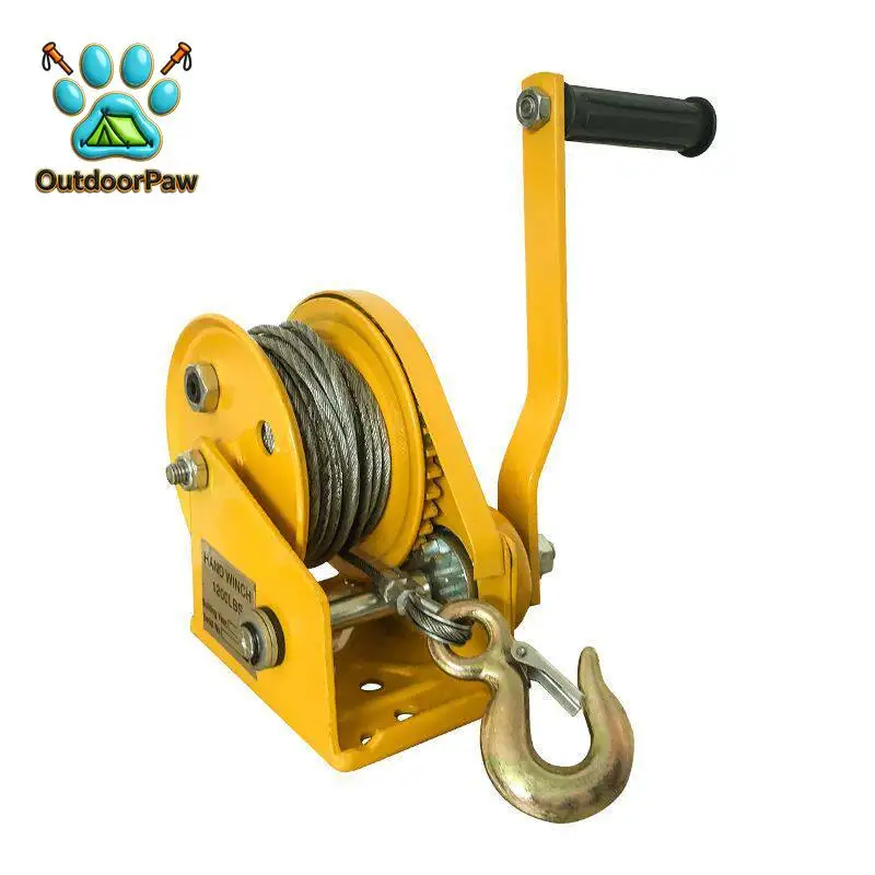 Repair shop crane building hoist lifting manual hoist lifting heavy objects with brake hand crank winch storage winch