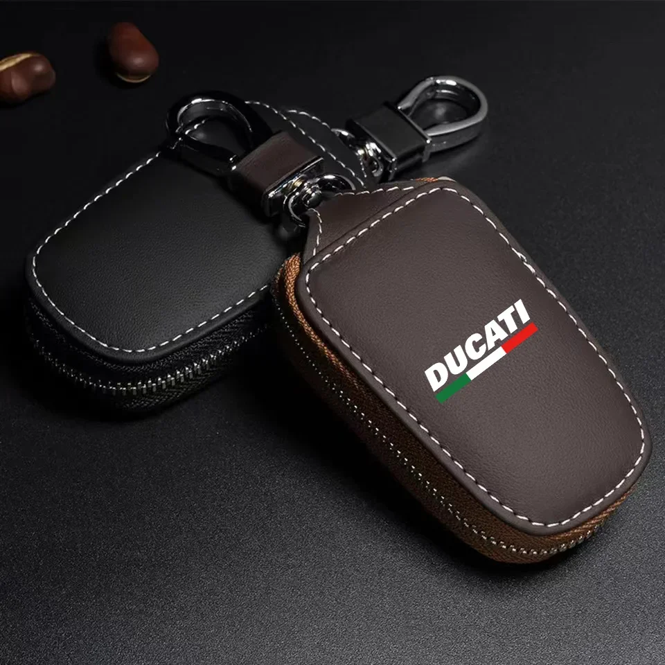 PU Car Remote Key Case Cover Shell keychain protect For Ducati 796 795 821 Monster 696 400 Car Accessories