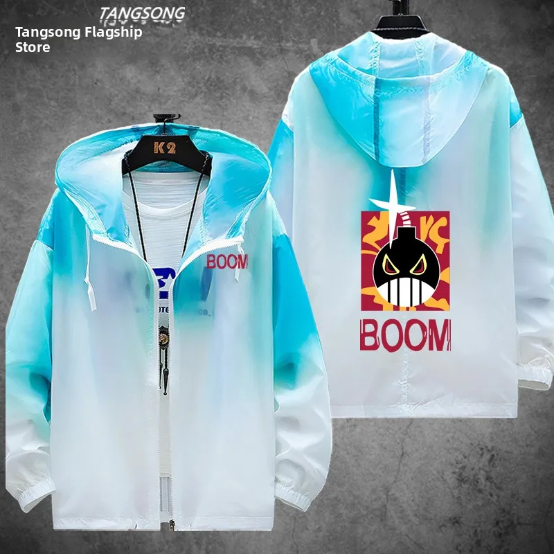 Ultra-Thin Breathable Sun-Protective Jacket for Men And Women Hard-Core One-Medium Two-Secondary Cartoon Ying Xing Ye Bomb