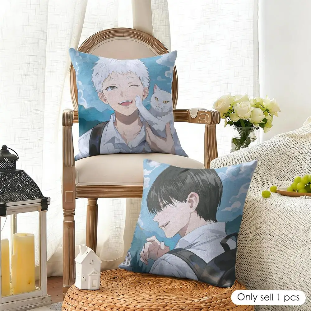 Anime The S-Summer Hikaru Died Cushion Cover Organic Linen Square Pillow Case Durable Non-Allergenic And Kind To Skin