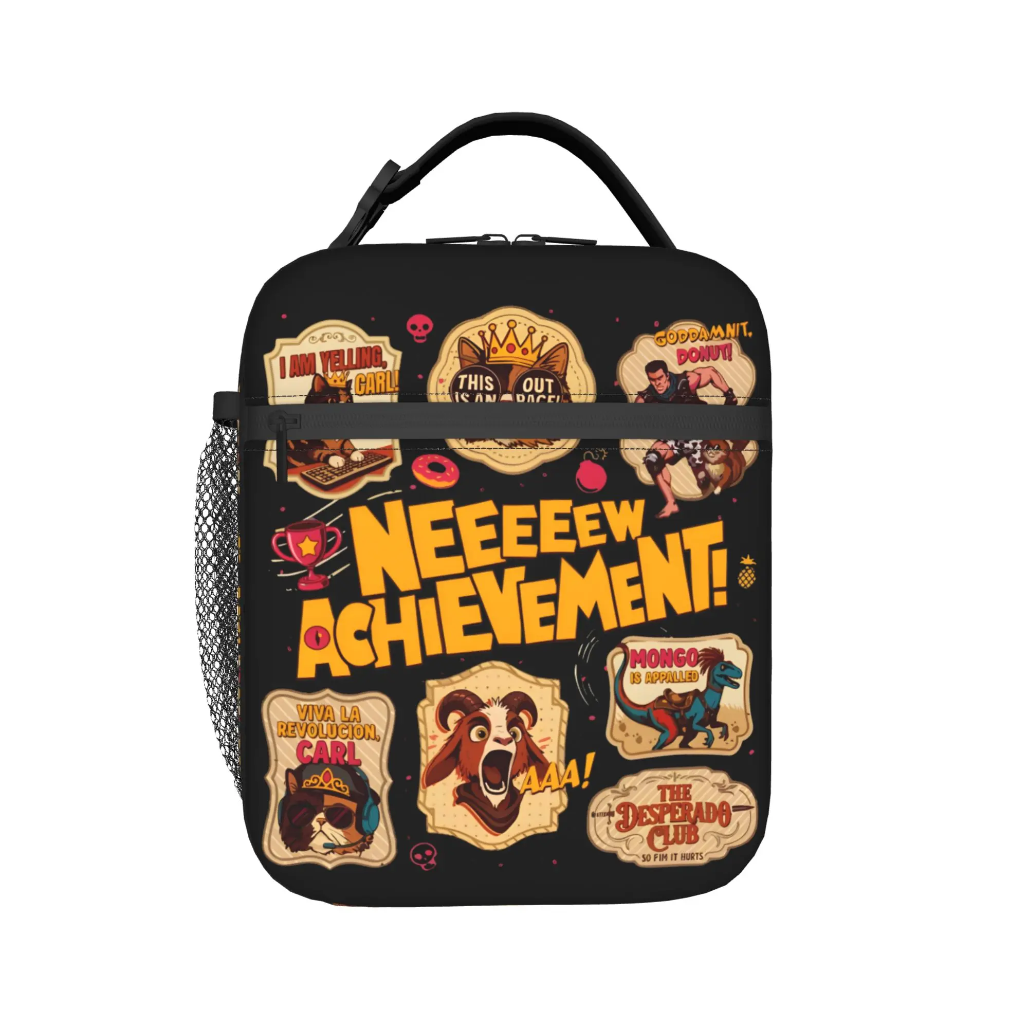 Dungeon Crawler Carl Lunchtasche für Damen, bedruckte Lunchbox, Schulkühltasche, tragbare, wasserdichte Thermo-Tragetasche mit Reißverschluss – Detail 2