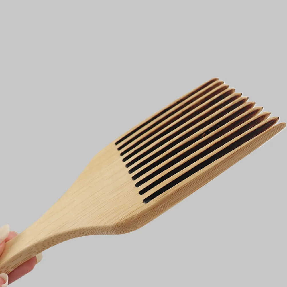 

Professional Hairdressing Comb Wooden Material Wide Tooth for Men Beard and Hair Styling Detangling Home Salon Use