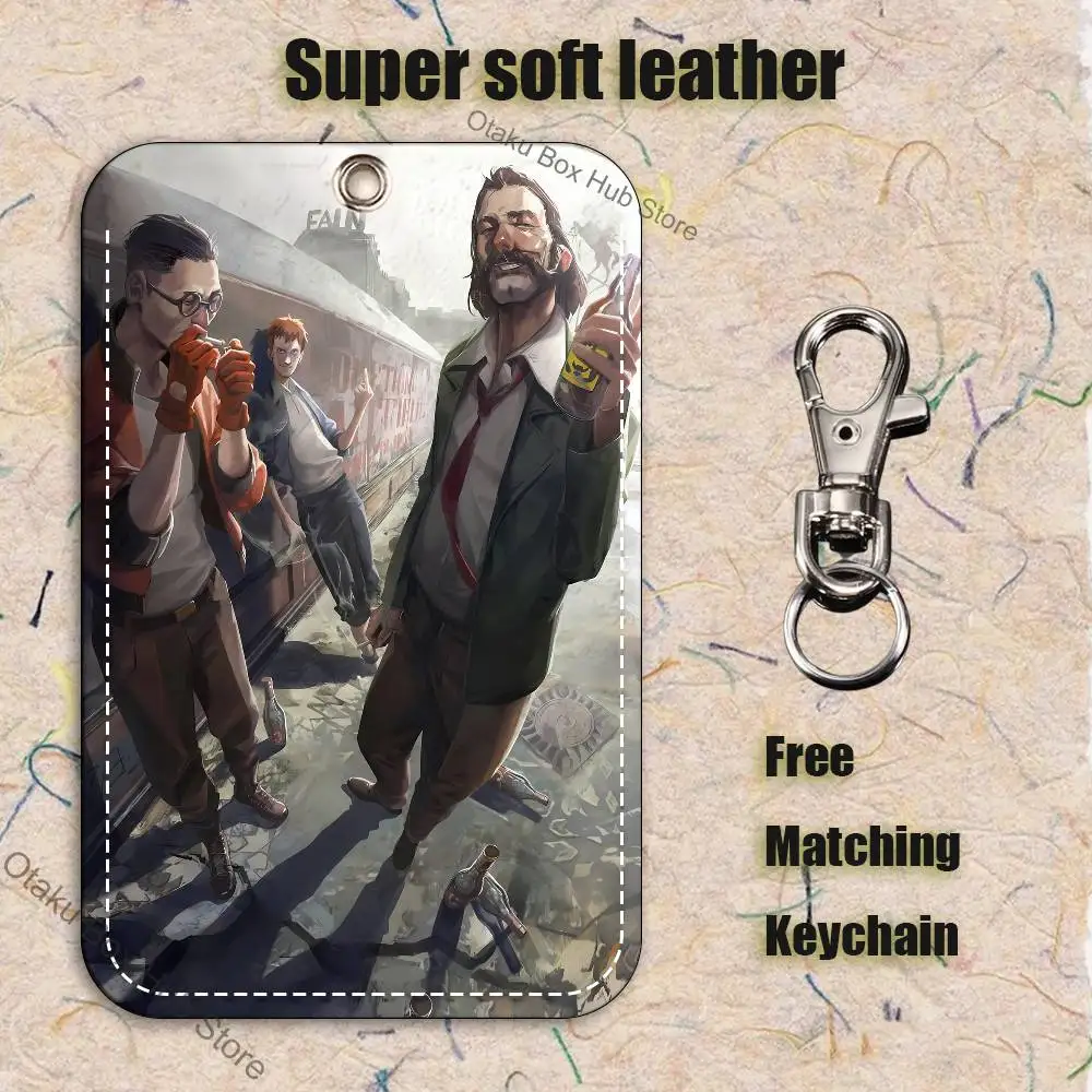 Game D-Disco E-Elysiums Holder Keychain For Bank Business Work Card Holder Student Card Protective Case Bus Card