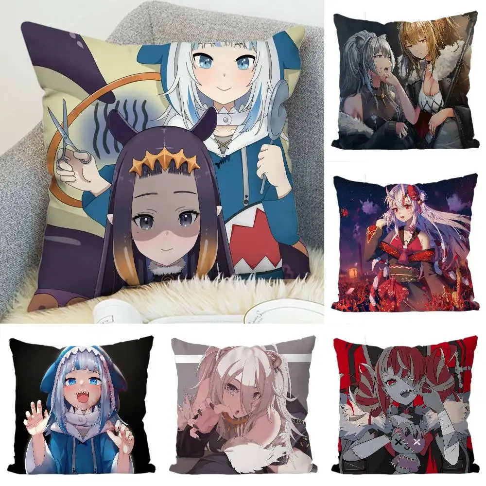 

Hololive Pillow Case Luxury Double-sided For Car Pillows 45x45 Cushions Cover Home And Decoration Sofa Pillowcase 50x50