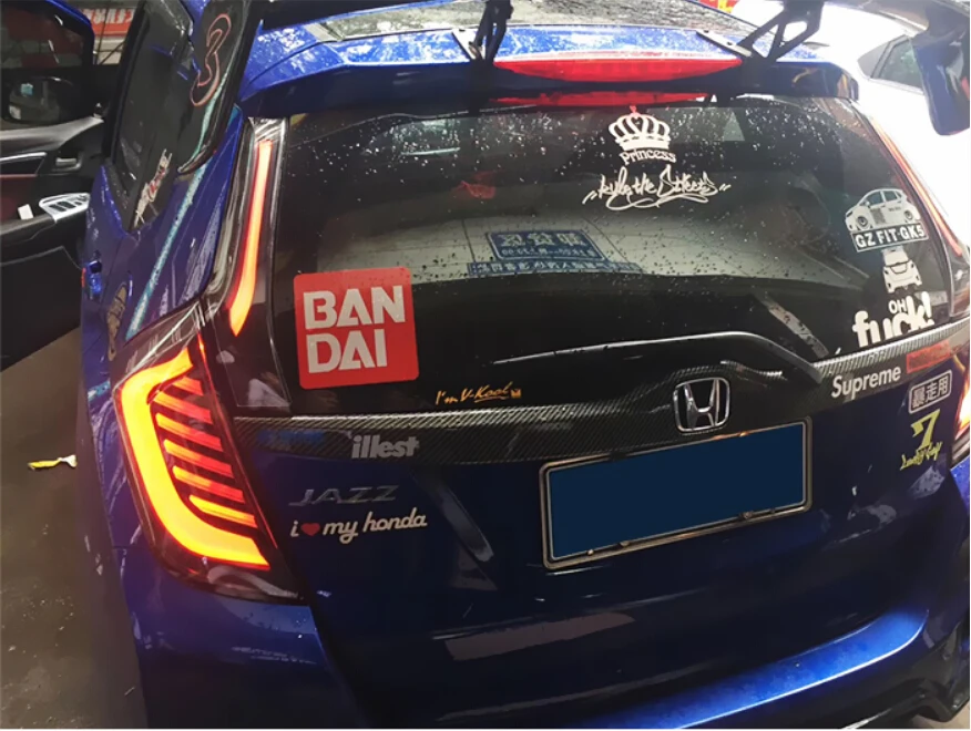 

Лампа бампера 4 шт. для Honda Jazz Fit задний фонарь 2014 2015 2016 2017 Автомобильный светодиодный фонарь Fit Jazz задний фонарь заднего бампера стоп-сигнал