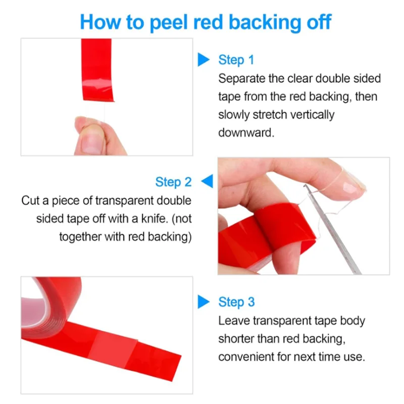 1 Roll Double Sided Transparent Waterproof Tape Is Used For Home Office Wall Decoration, DIY Crafts, And Car Glass Decoration - Image 5