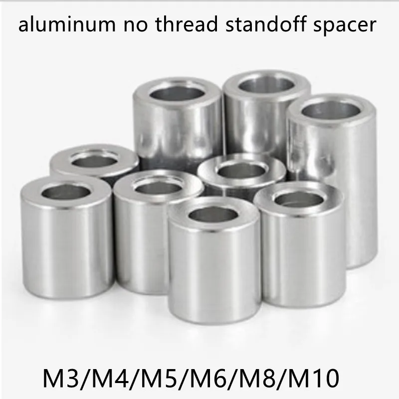 

5/10/20pcs Aluminum bushing no thread spacer m3 m4 m5 m6 M8 m10 aluminum flat washer gasket
