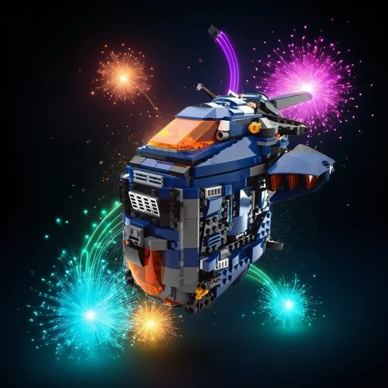 

811PCS MOC Hero Movie Avengers Bike Transporter Speeder Model DIY Assembly Building Blocks Birthday Gift Display Building Set