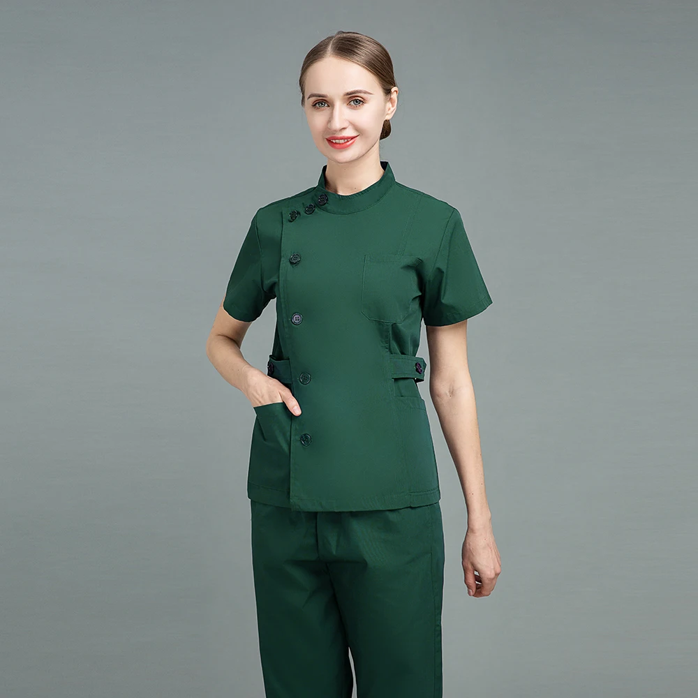 Unisex Pet Grooming Clinic Nursing Clothes Workwear Womens Scrub Sets Tooth Health Check Work Uniform Medical Doctor Suits