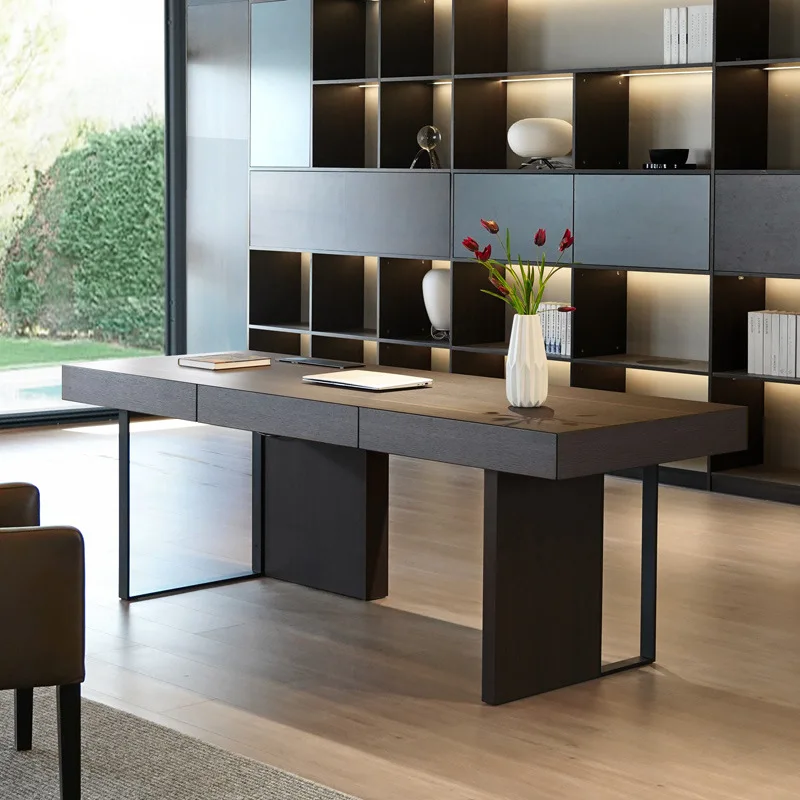 مكتب خفيف فاخر وحديث وغرفة معيشة إيطالية بسيطة ومكتب كبير للدراسة في المنزل #2