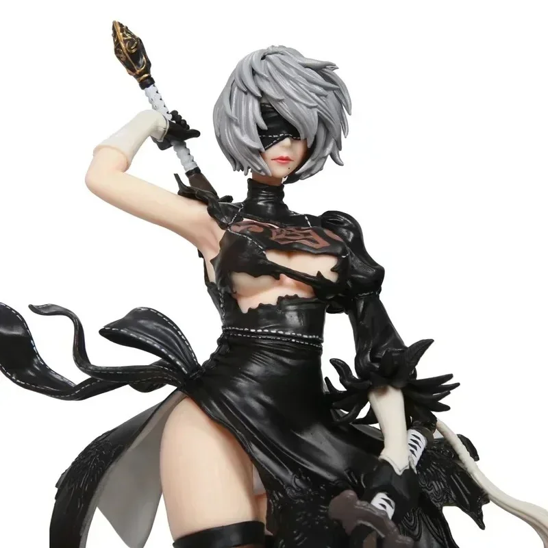 

Nier Automata Anime Figure Hunter 2b Yorha No.2 Type B Action Figure Two Head Figurine Adult Collection Model Doll Gift Toy