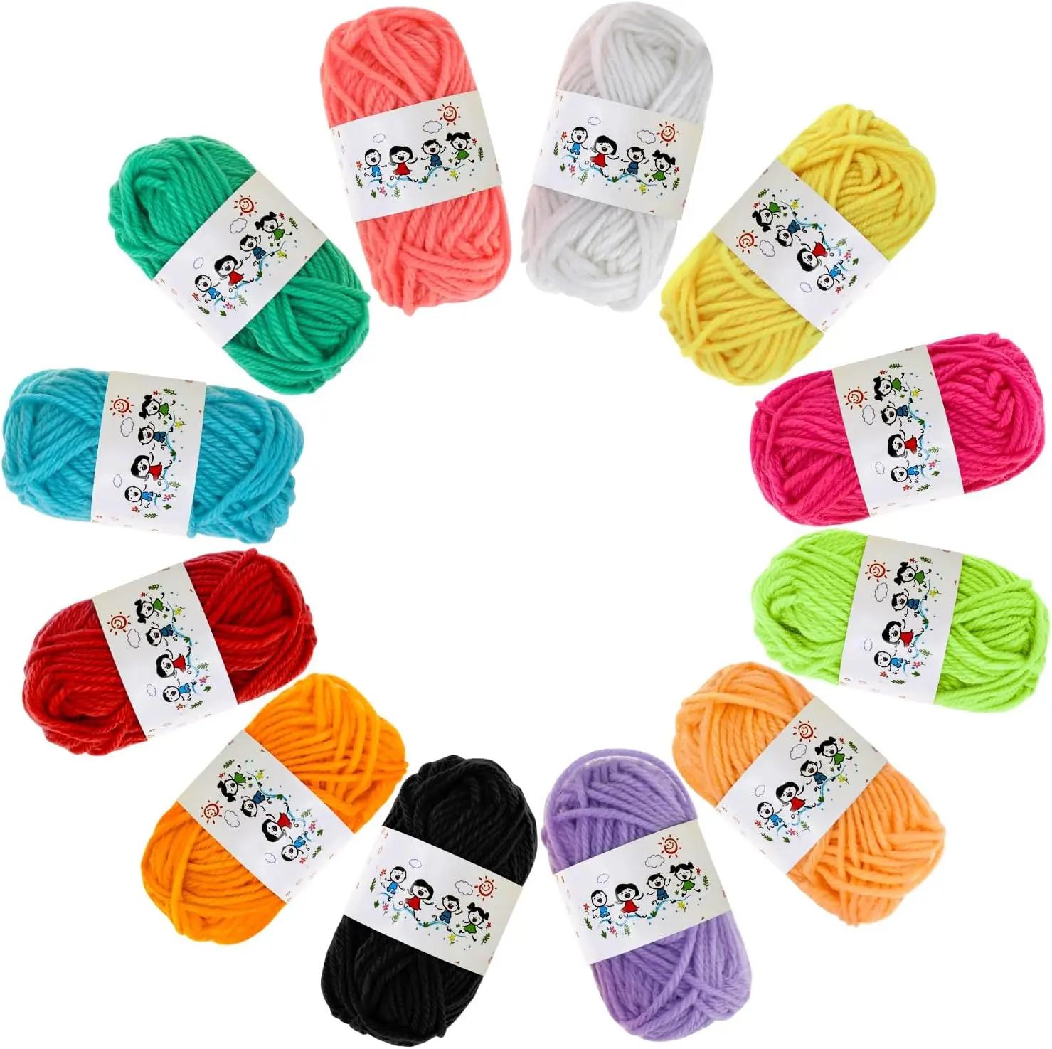 

Hilos de ganchillo acrílicos para tejer, Material colorido para costura, artesanía a mano, bola de lana, сомбреро, muñecas suave