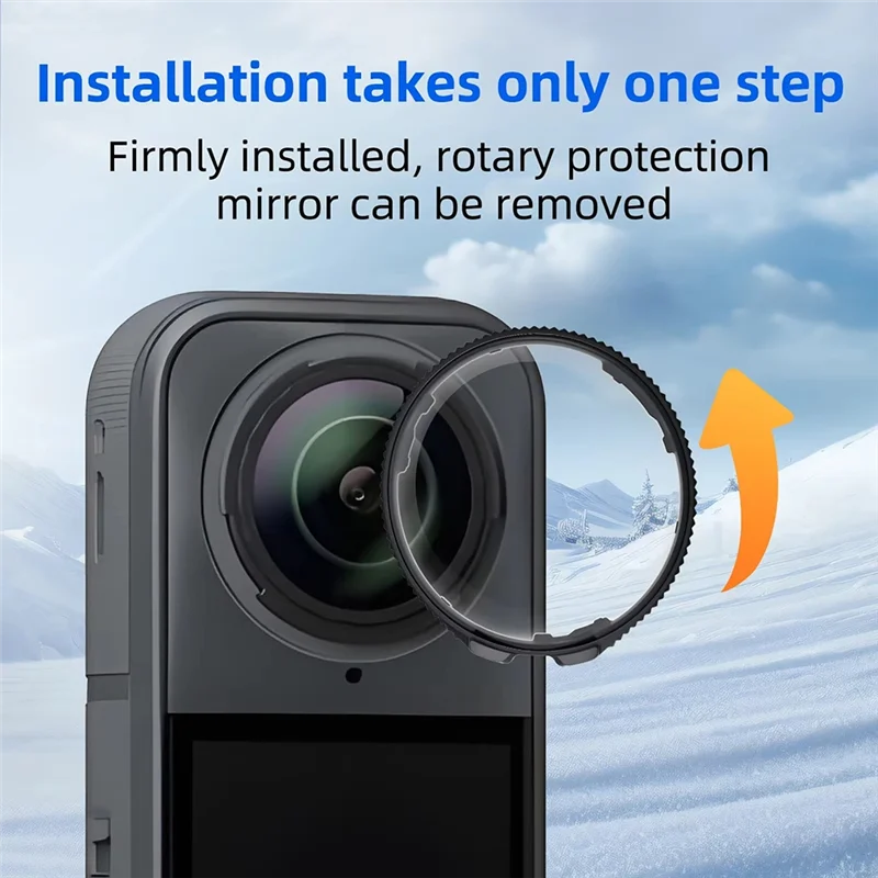 B03B-For Insta360 X5 Camera Accessories 2-In-1 Glass Lens Guards & HD Full Coverage Screen Protector Kit