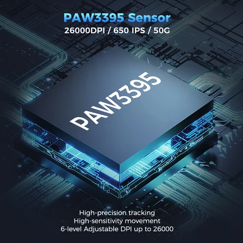 Imagen 2 del producto Kysona M600 V2 negro PAW3395 ratón inalámbrico para juegos Esports 55g 26000DPI 6 botones óptico PAM3395 ratón de ordenador para ordenador portátil