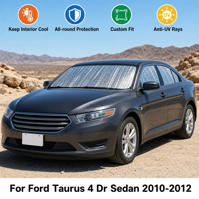 For Ford Taurus 4 Dr Sedan 2010-2012 Full Set Car Window Sunshades UV Block Privacy Heat Insulated Foldable Car Curtain