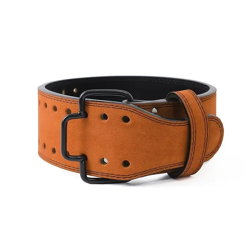 

1pc PU Leather Adjustable Waist Support Belt With Buckle For Weightlifting, Squat, Fitness Sports
