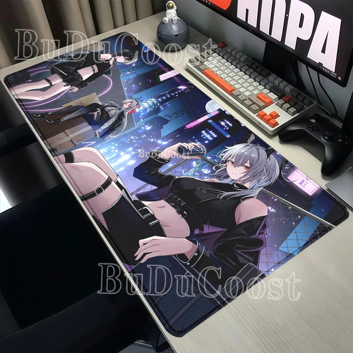 Large Mousepad Zani Wuthering Waves WuWa PC Gaming Keyboard Anti-slip Rubber Desk Mat HD Printing ESports XXL Anime Girl Carpet
