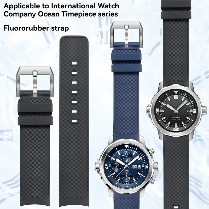 Для IWC Aquatimer IW328802/IW376806 быстросъемный ремешок из фторкаучука для часов-22 мм, водонепроницаемый и защищенный от пота сменный ремешок