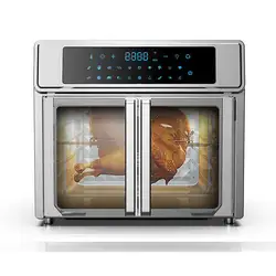 New Style Touch Screen Air Fryer With Oven French Door  Deep   Stainless Steel 25L   Toaster  At Home