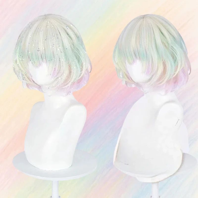 

Anime Diamond Cosplay Wig Gradient Color Artificial Hair Beatuiful Wigs Role Play Props Accessories for Women Men Theme Party
