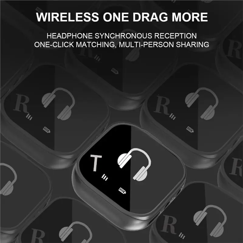 [B24B!】 Dual-Monitoring 5.8G Wireless IEM In-Ear Monitor System,Transmitter Receiver Kit, Type-C Audio Connectivity