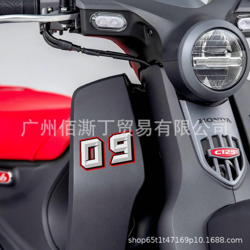 

0 To 9 Creative Arabic Numbers Racing Number Helmet Racing Vinyl Decals Motorcycle Accessories Sticker Car Styling And Decals