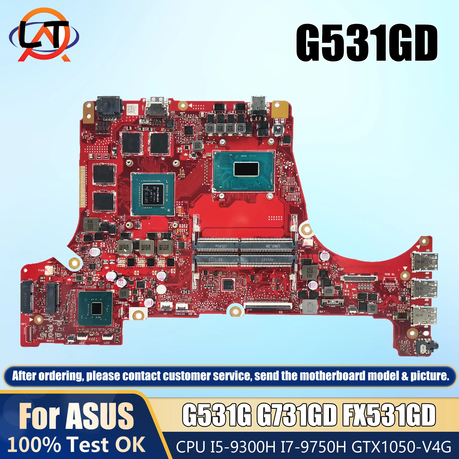 G531GD/G731GD/G531GT/G731GT For ASUS ROG Strix G531G FX531GD Laptop Motherboard I5-9300H I7-9750H CPU GTX1050-V4G 15/17 inch