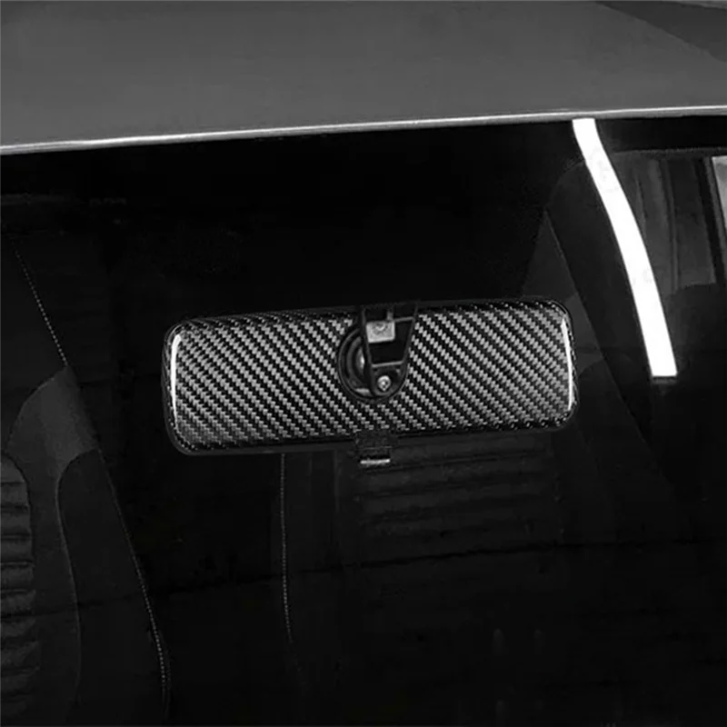 A11M-ألياف الكربون سيارة الداخلية مرآة الرؤية الخلفية غطاء الإسكان غطاء مرآة لشركة فيات 500 أبارث