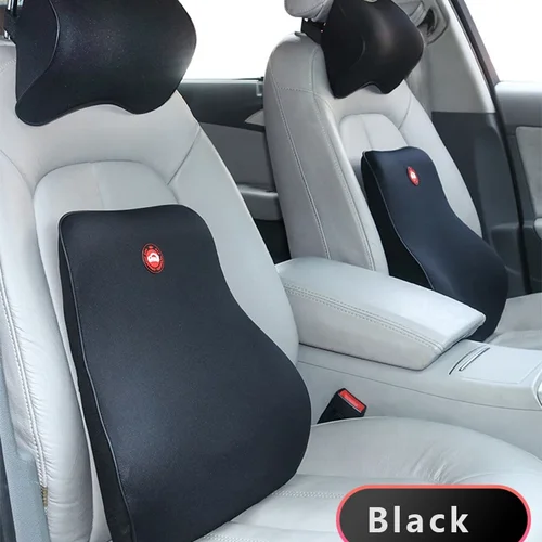 차량용 메모리 폼 시트 베개, 자동차 목 보호 베개, 요추 등 지지대 통기성 자동차 머리 받침 쿠션, 여행용