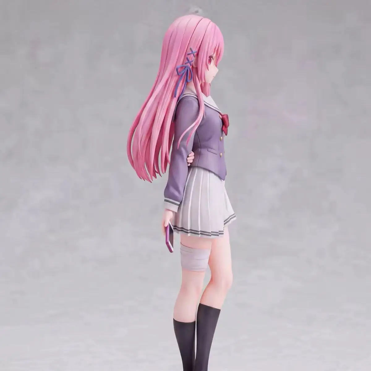 Girl Engage Kiss Kisara Figure School Uniform Anime Girl With Smartphone Bandage 26cm PVC Statue Collectible Model Toy Gift