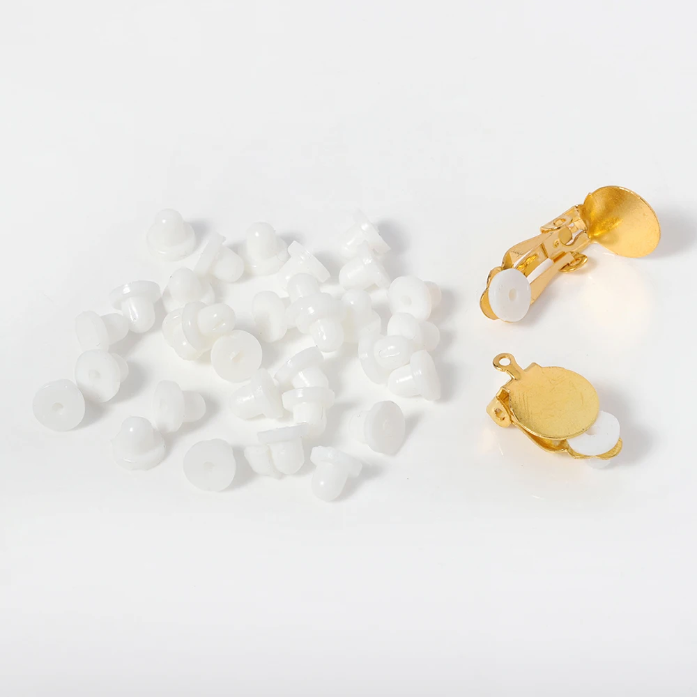200pcs 고무 귀걸이 뒤로 Stoppers 귀 스터드 포스트 너트 Earback 액세서리 보석 만들기 도매 수제 공예 DIY