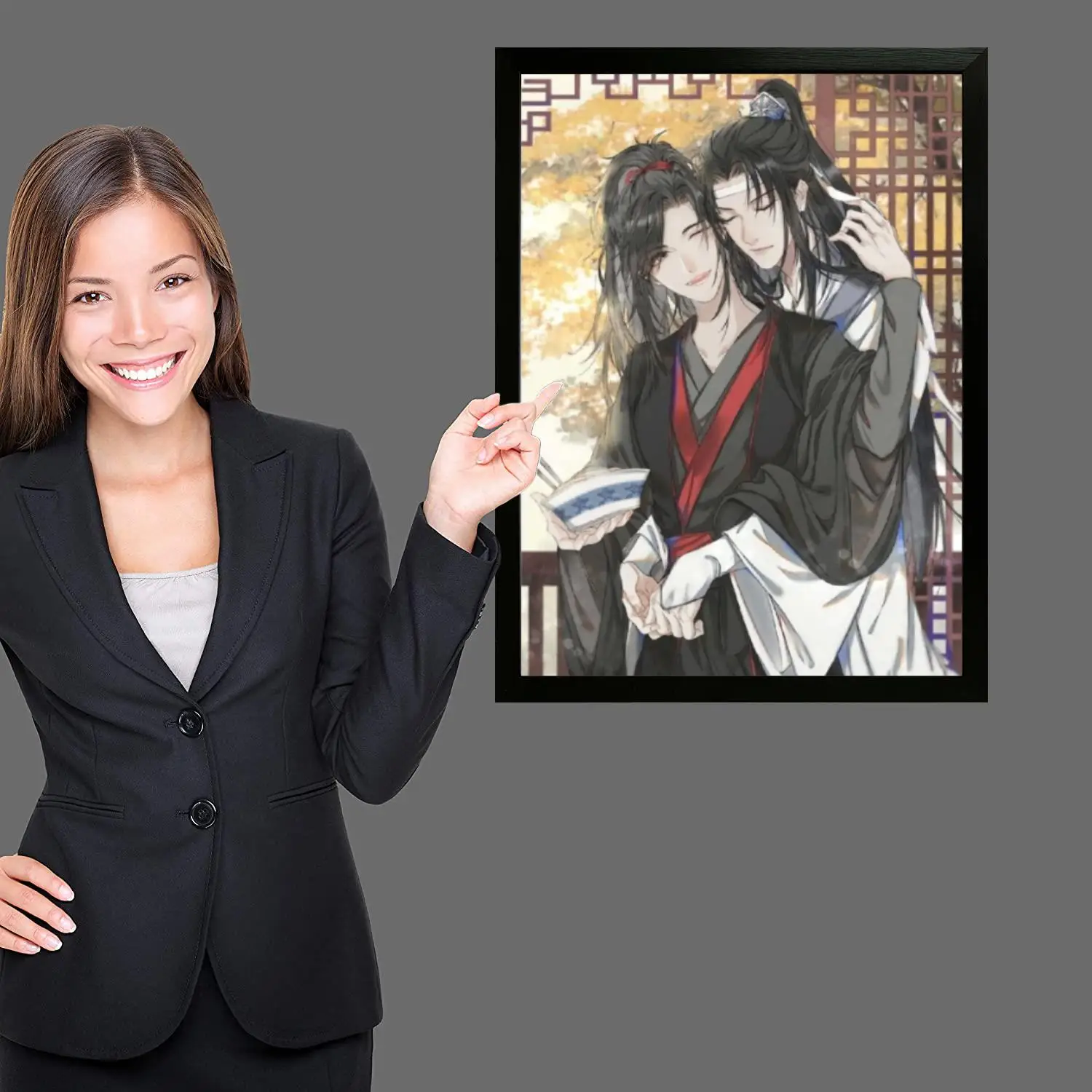 ملصق فني من القماش الكرتوني mo dao zu Shi وفن جداري، طباعة صور، عائلة حديثة، ديكور غرفة النوم، ملصقات، لوحة زخرفية