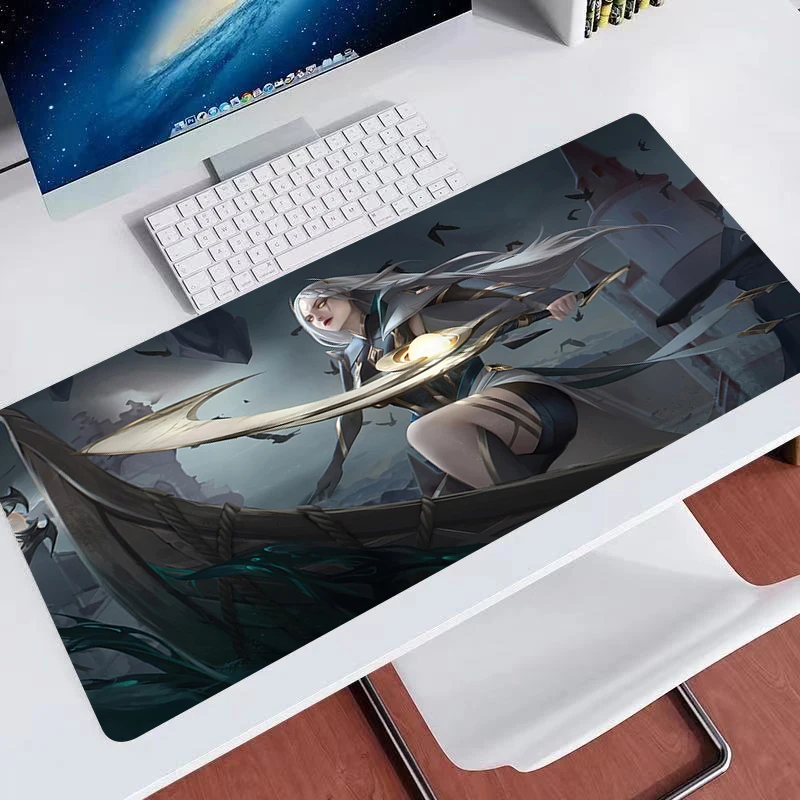 Large Gaming Mousepads L-league Of Legends Diana Mouse Pad Computer Mouse Mat 90x40 Desk Pads For HD PC Keyboard Mats Table Rug