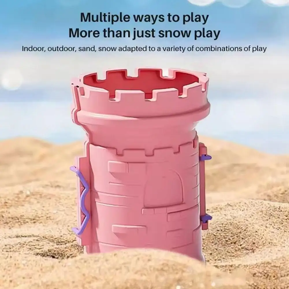 Moldes de castillo de invierno para arena de playa al aire libre, adecuados para jugar con arena, diversión en la playa, equipo de juego de nieve