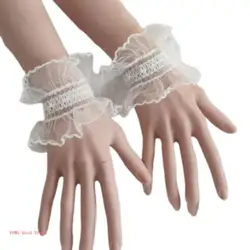 Decorative Wrist Cuffs for Woman Elastic Cuffs Lace Decorate Shirt Sleeve Cuffs Summer Wrist Sunproof Accessories