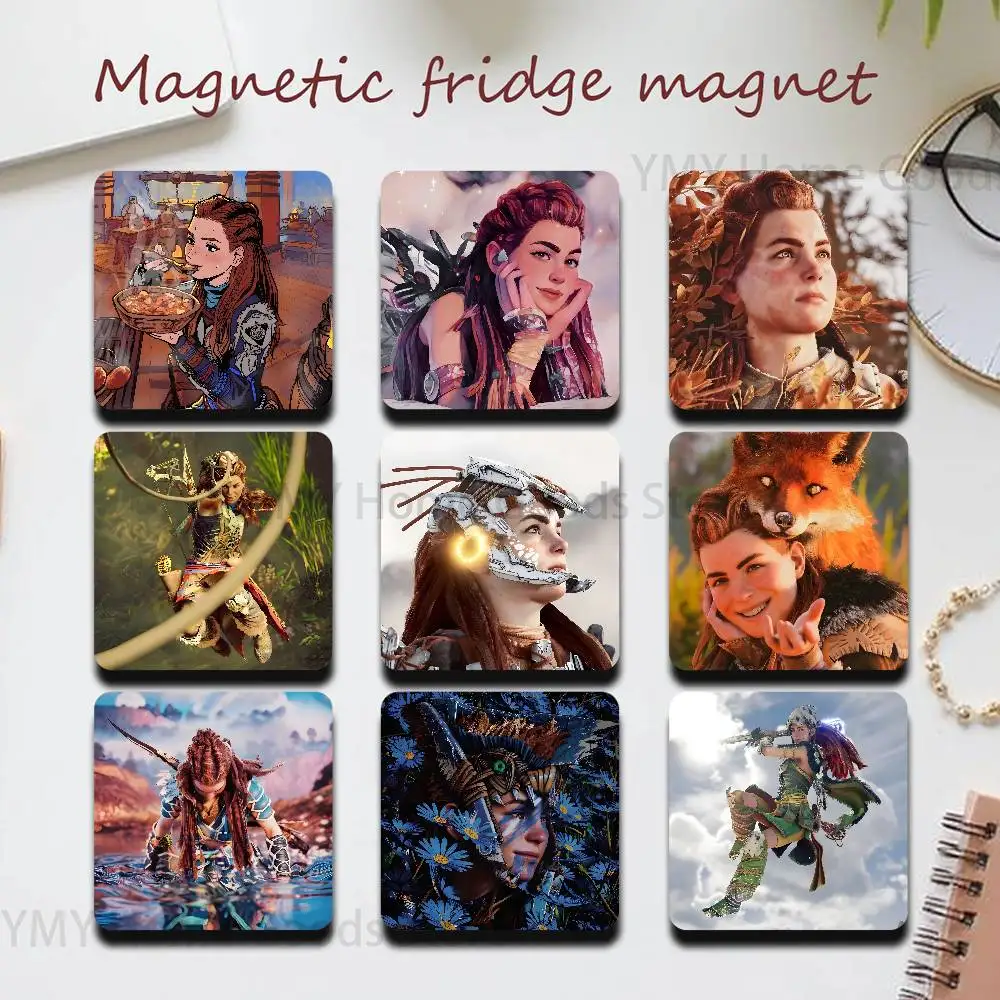 Red Hair A-Aloy Horizon Zero D-Dawn New PVC Fridge Magnet for Cartoon Refrigerator Decor For Child Magnetic Toy