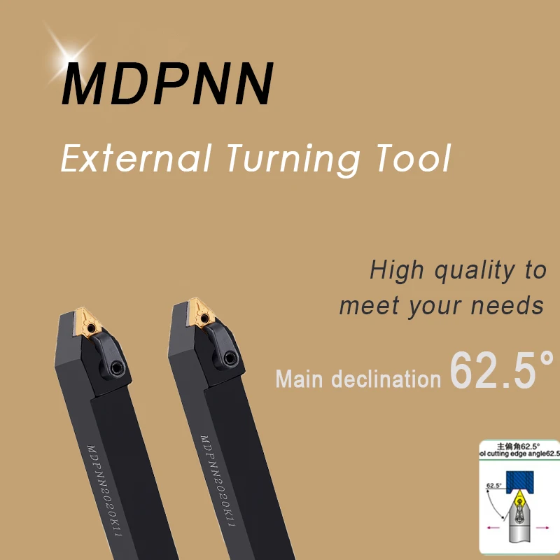 

MDPNN1616H11 MDPNN2020K11 MDPNN2525M11 External Turning Tool Holder Metal Lathe Boring Bar Cutting Accessories CNC Lathe