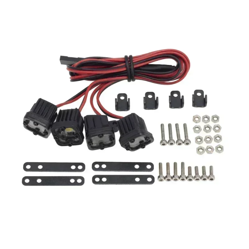 RC Car Bright LED Lights Headlight Spotlight for 1/10 RC Crawler Axial SCX10 90046 Wraith Capra Redcat Gen8 VS4-10