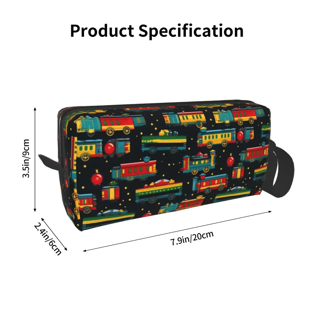 Cartoon Train Models Display Design Pencil Case for Kids Gifts Pen Box Pencil Bag Stationery Supplies Travel Women Cosmetic Bag