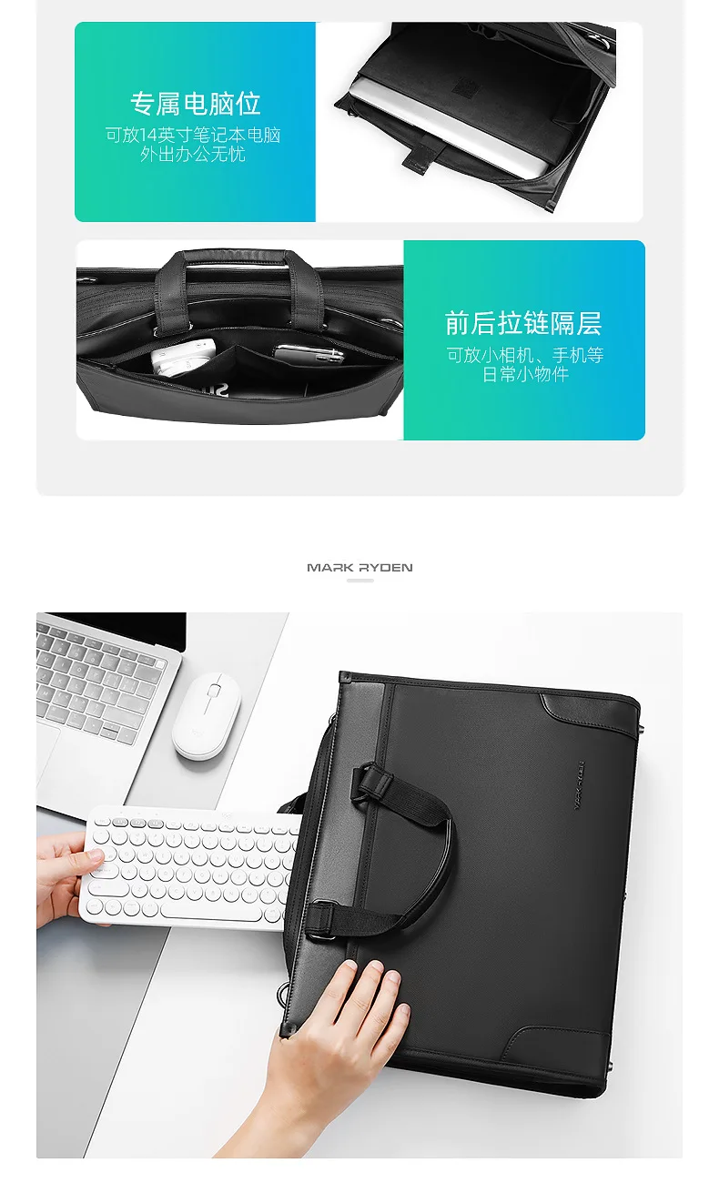 Mark Ryden Men Laptop case Oxford Briefcase Travel Bags Large Handbag Messenger Bags Male Fashion Shoulder Bag