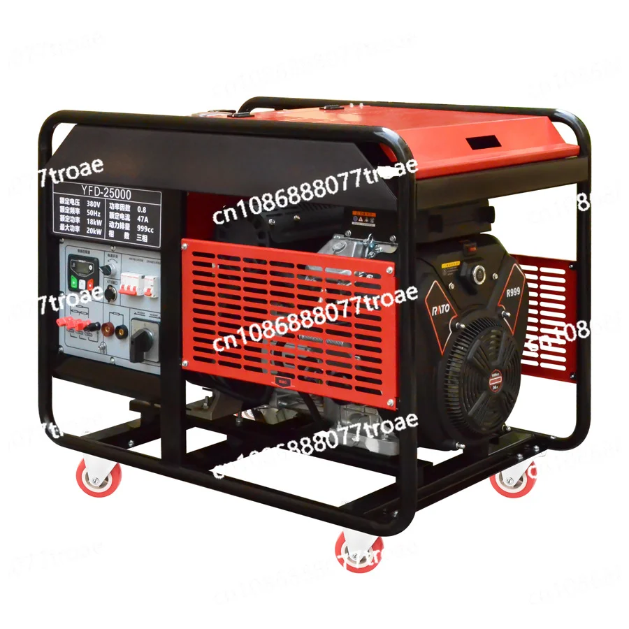 Double Cylinder Gasoline Generator 10KW/12kw/15KW/20kW Household Outdoor Generator Set 220V 380V