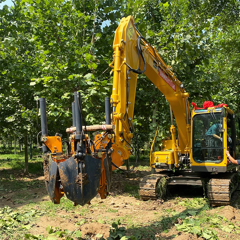 Tree Digger Head 4-Lobe/6-Lobe Excavator-Converted Tree Transplanter Tree-Gripping with Root Ball Fully Automatic Hy(Customized)